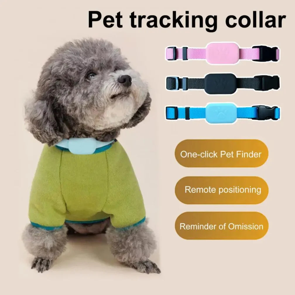 Pet Collar Waterproof GPS Tracker with Long Battery Life Anti Lost Dog Cat Locator Live Tracking Adjustable Comfort Collar