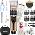 Low Noise Cordless Dog Clippers for Grooming Heavy Thick Hair, Pet Shaver with Paw Trimmer for Small Large Dogs Cats