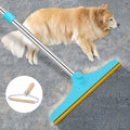Adjustable Pet Hair Rake for Carpets and Rugs, 60" Long Handle with Patented Design, Reusable Dog Cat Hair Remover